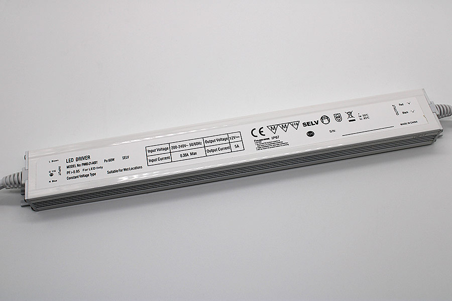 LED Konverter, Rishang, 12 Volt, 60 Watt, Konstantspannung, Möbelmontage