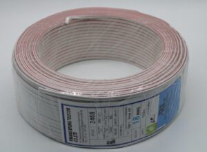 Zwillingsleitung 0,82mm² ws/ws-rt AWG 18